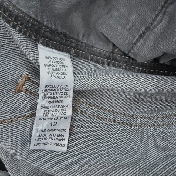 Democracy High Rise Wide Leg Jeans Womens Size 12 Charcoal Denim - Picture 8 of 8